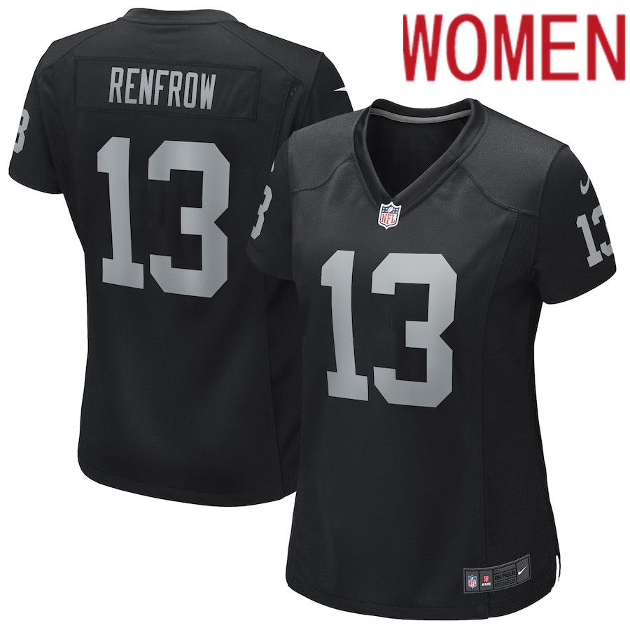 Women Oakland Raiders #13 Hunter Renfrow Black Nike Game Player NFL Jersey